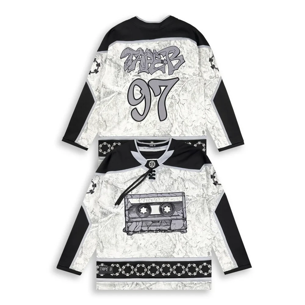 Tabe B - Pixel Hockey Jersey Grey X Small